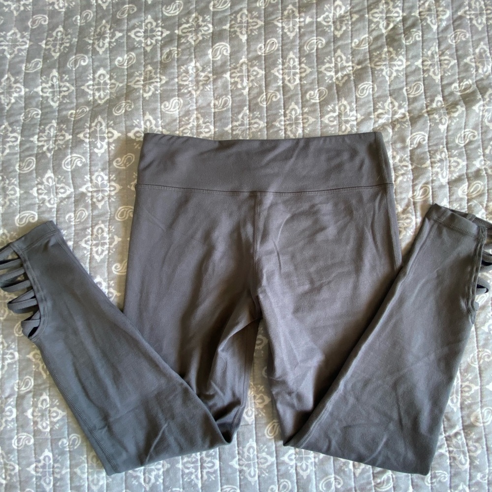 Mono B Gray Leggings with Side Cutouts